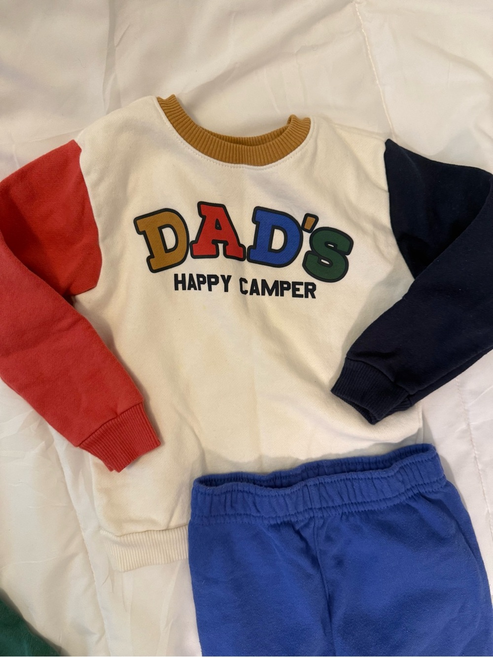 Garanimals Kids 'Dad's Happy Camper' Colorblock Crewneck Sweatshirt/sweatpants